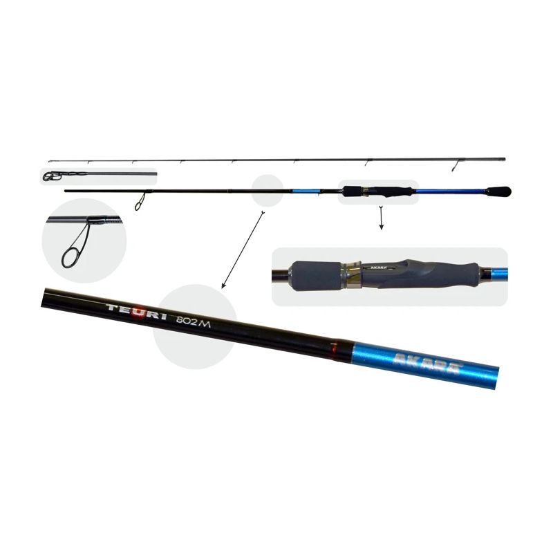 Universalus Spiningas AKARA Teuri MS TX-30 2-ų dalių, Ilgis 2.1m, Testas 8-24,5 g
