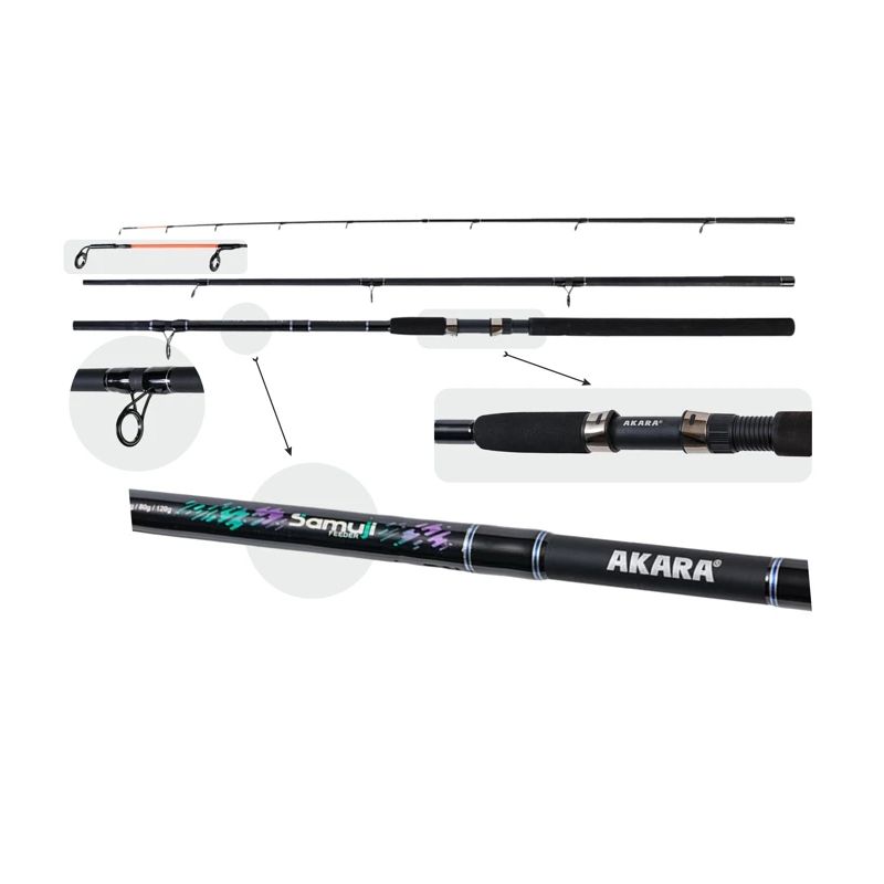 Gruntsmakšķere AKARA Samuji Feeder ASF 3 daļas, Garums 3,9 m, Tests 40-80-120 g.