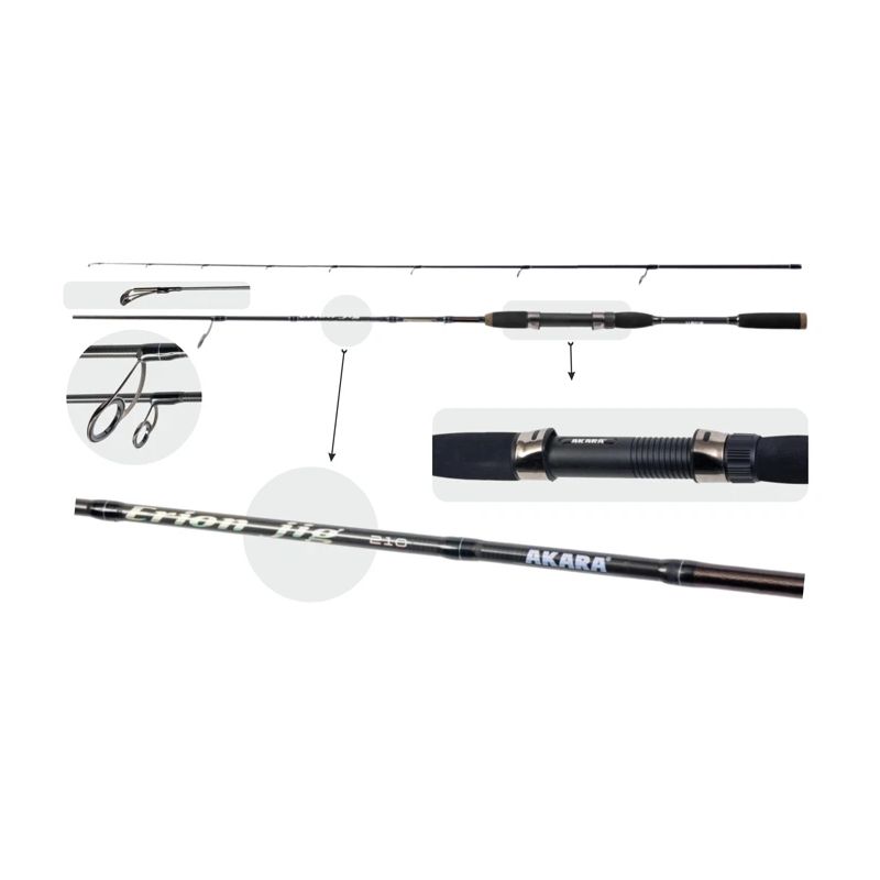 Jigo Spiningas AKARA Erion Jig TX-30 2-ų Dalių, Ilgis 210 cm Testas 2-8g.