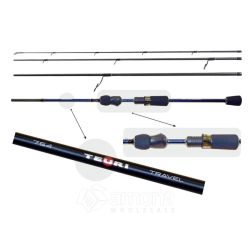 Universālā spininga makšķere AKARA Teuri Travel TX-30, 4 daļu, garums 2,28 m. Tests 0,5–6 g.