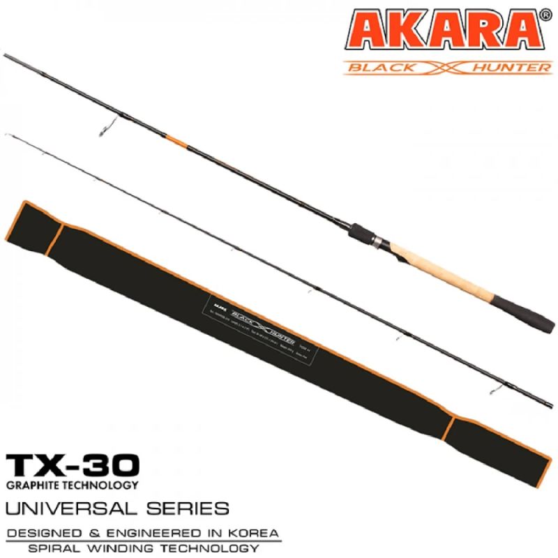 Universāls stienis AKARA Black Hunter 2 dab., garums 2,8 m, tests 17-51 g
