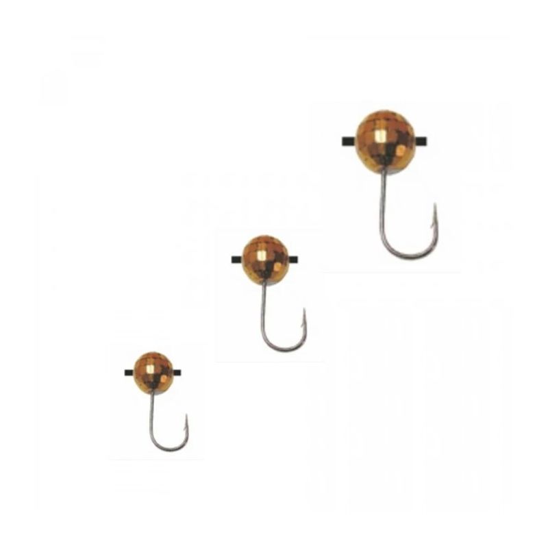 Mormyshka JIG W Spider Ball Daudzstūris Ar Batistu 5 mm, Krāsots GO