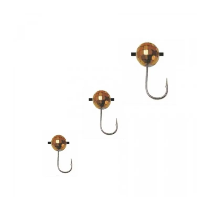 Mormyshka JIG W Spider Ball Daudzstūris Ar Batistu 5 mm, Krāsots GO