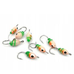 Mormyshka AKARA Epox Mailius 1262 P 7 mm. Red-Green No.12