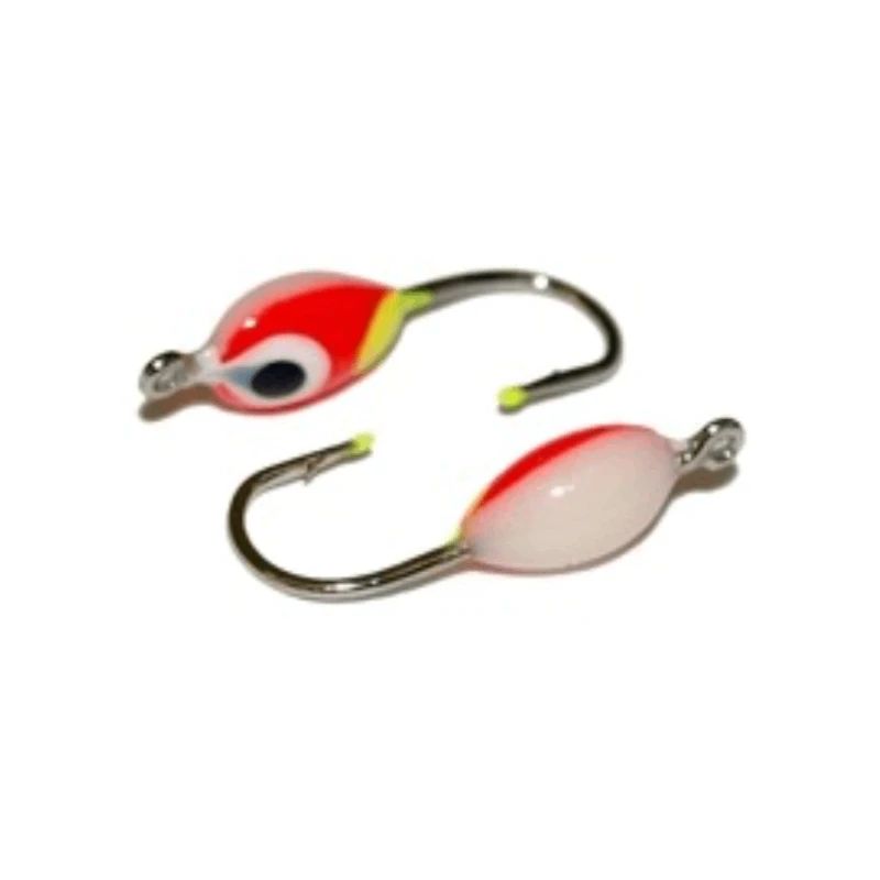 Phosphorescent Mormyshka AKARA Epox Drop 1208 P, R-Y With Ear 8mm No.10