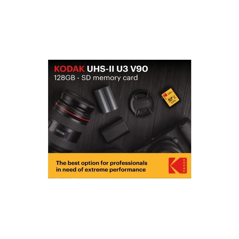Kodak SDXC 128GB UHS-II U3 V90 Ultra Pro
