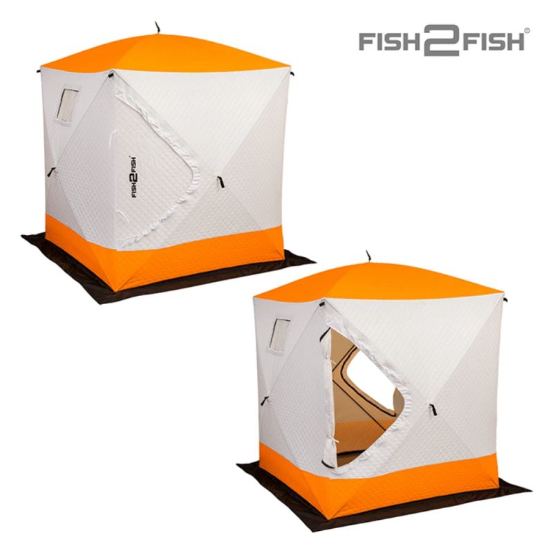 Ziemas telts ar apkuri Fish2Fish Cube II, izmērs 180x180x195