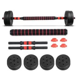 Interchangeable Weight Dumbbell and Barbell Set, 15 kg