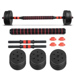 Interchangeable Weight Dumbbell and Barbell Set, 20 kg