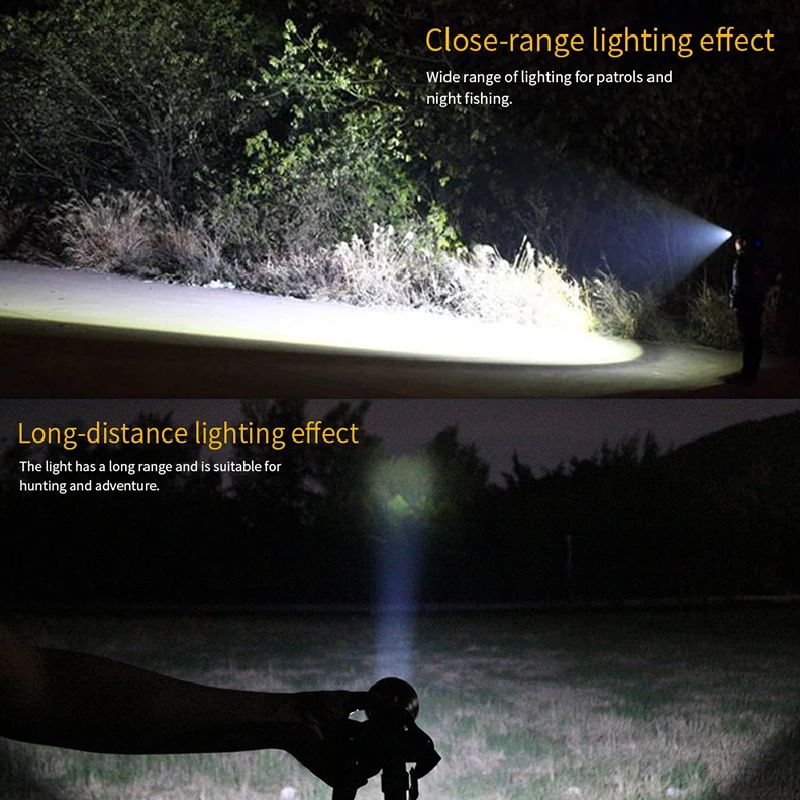 LED priekšējais lukturis BORUiT YHX-1030, ar SOS svilpi