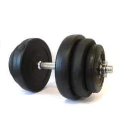Assembled Cement Dumbbell Tomaz Sport Start 20 kg Steel Grip