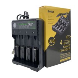 USB akumulatora lādētājs BMAX 3,7 V, 4 ligzdas 18650
