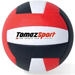 Мяч волейбольный Tomaz Sport, Черный и Красный, 18 панелей