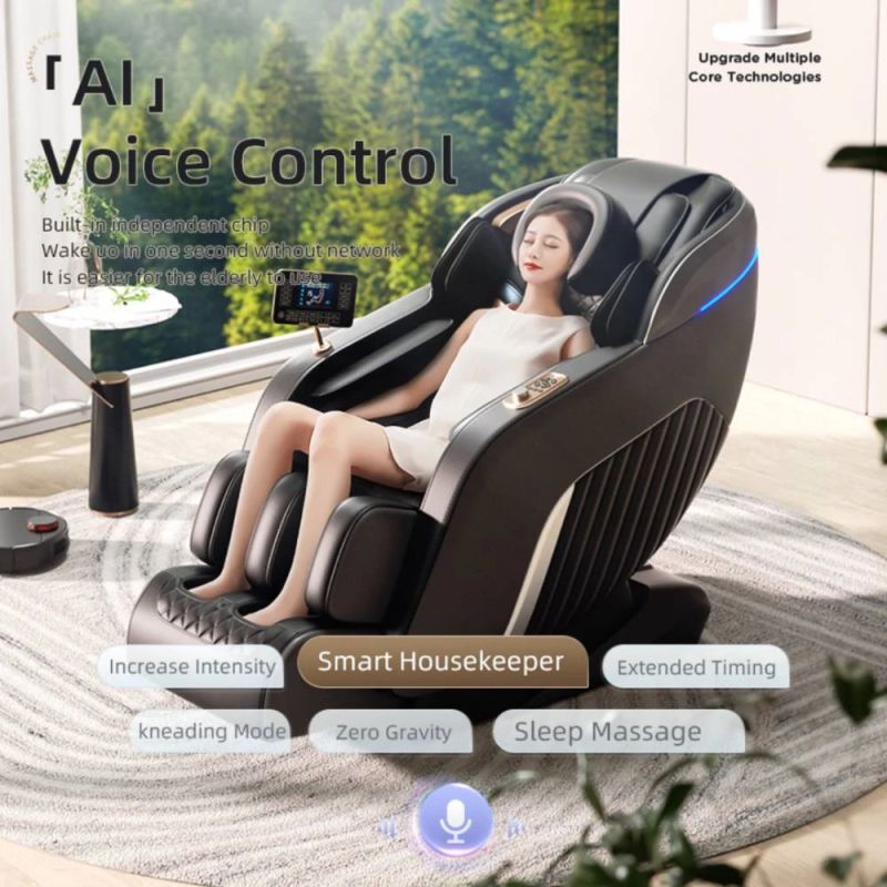 Massage chair JARE with Zero Gravity, voice control and full body massage, grey