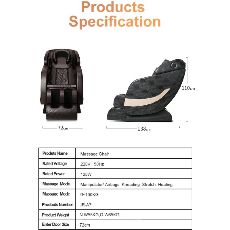 Massage chair JARE with Zero Gravity, voice control and full body massage, grey