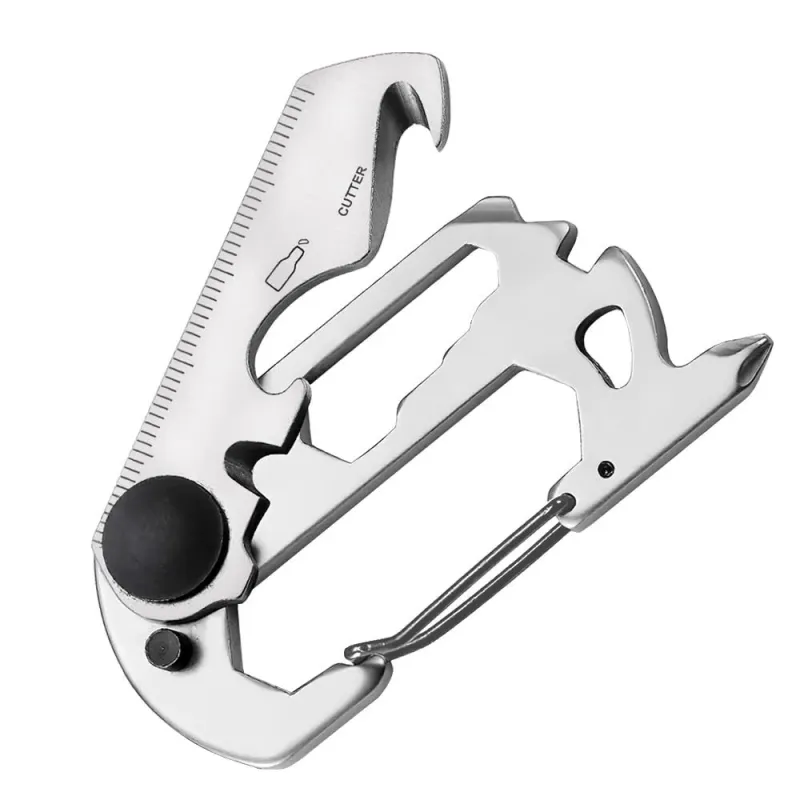 Daudzfunkcionāla nerūsējošā tērauda karabīne - Keynew atslēgu piekariņš