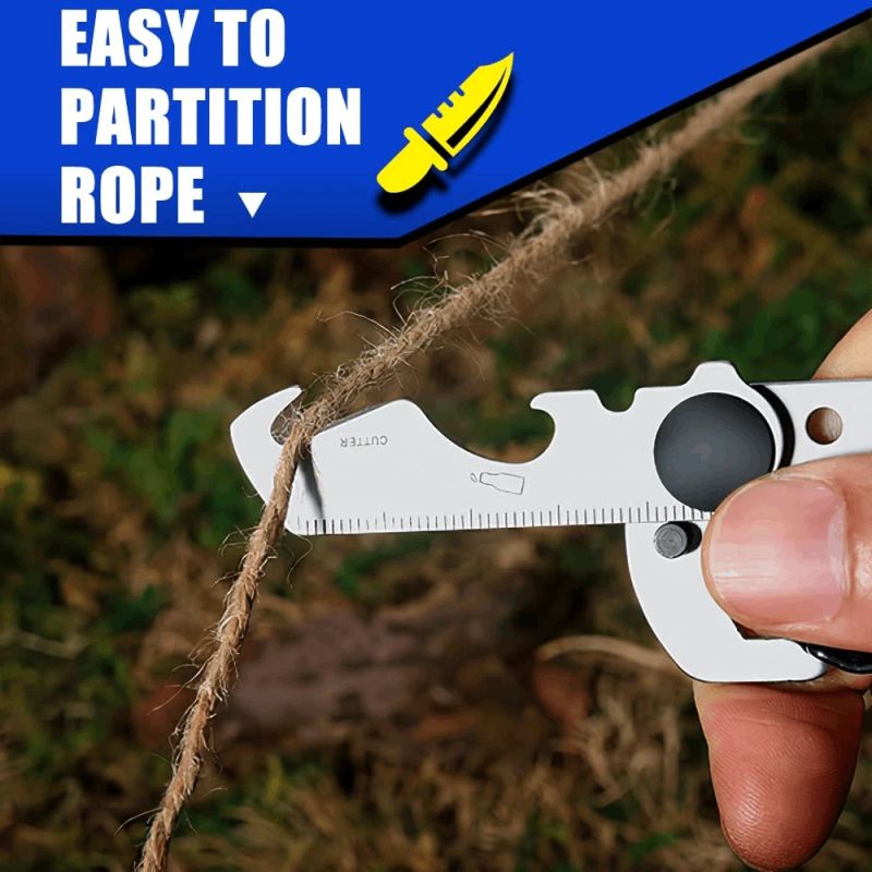 Daudzfunkcionāla nerūsējošā tērauda karabīne - Keynew atslēgu piekariņš