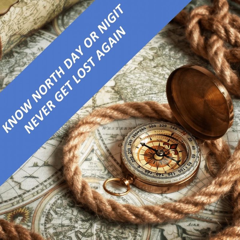 Mini Compass THOMS Hiking Gold Fluo