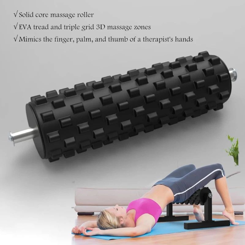 Masažo Volelis su Stovu THOMS Happyback Juodas 54.5x40x30 cm