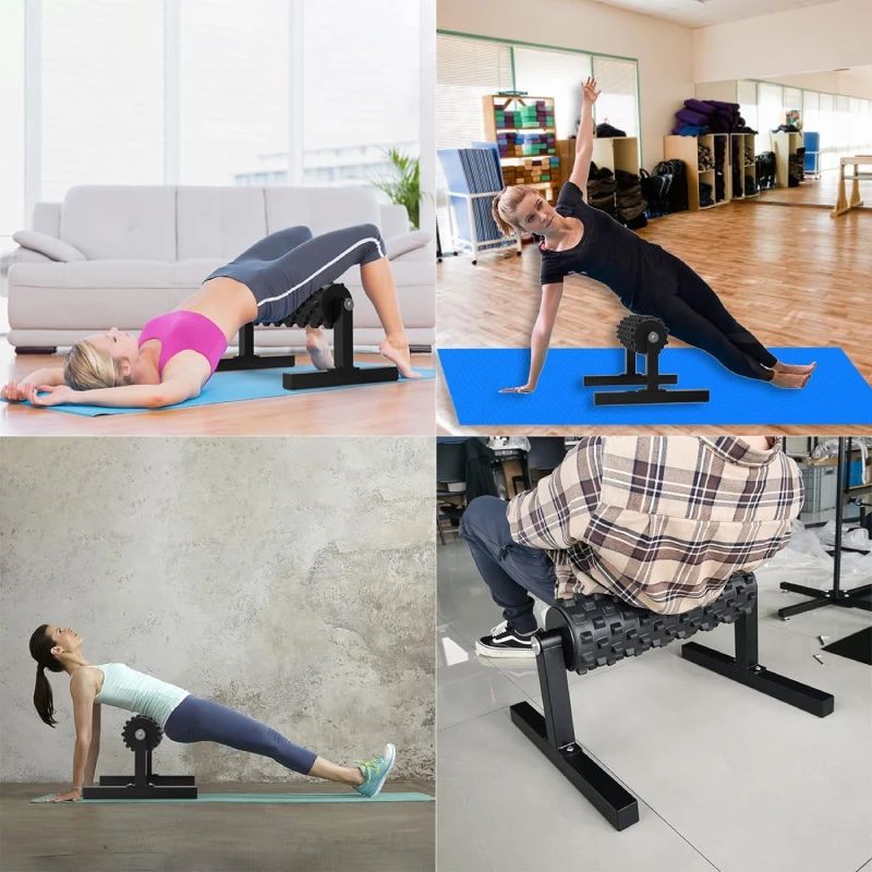 Masažo Volelis su Stovu THOMS Happyback Juodas 54.5x40x30 cm