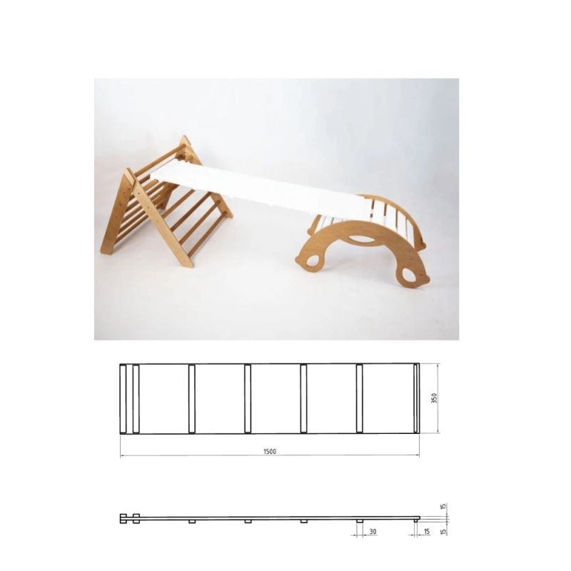 Laipiojimo Lenta Ingvart StepUp, Medine, 150x35cm, Balta Spalva