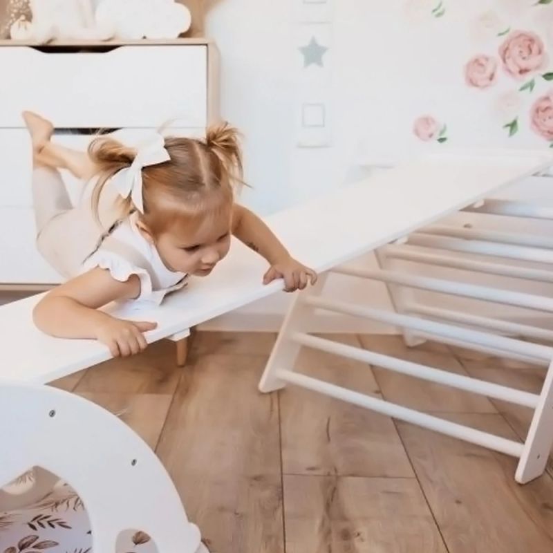 Šūpoles Ingvart FunArc 80x40x40cm, koka, dabīgā-varavīksnes krāsā