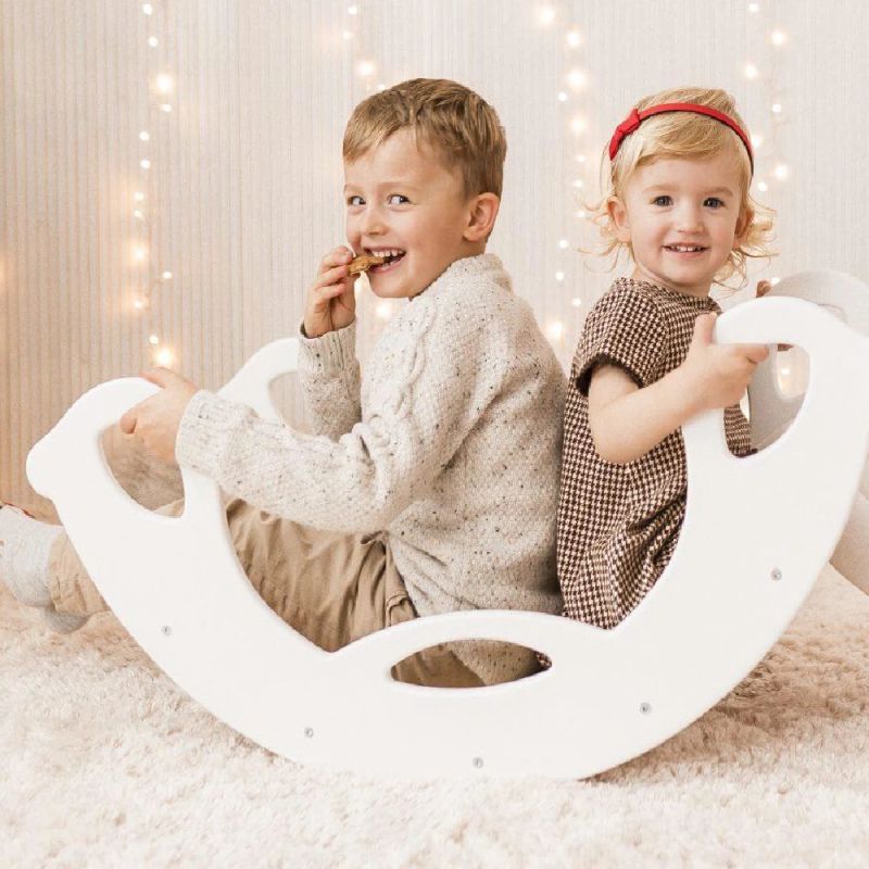 Šūpoles Ingvart FunArc 80x40x40cm, koka, dabīgā-varavīksnes krāsā