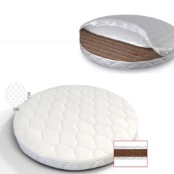 Matracis Gultai Ingvart Smart, Apaļš, Kokosrieksts, 72x72cm