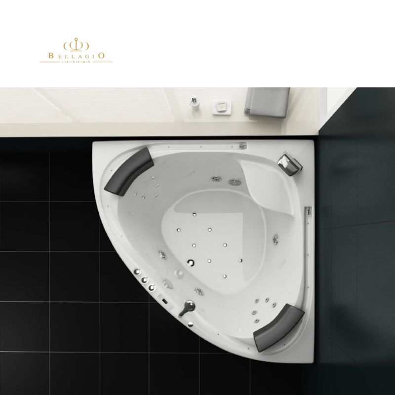 Masažinė Vonia su Vandens ir Oro masažu Bellagio Luxury Delizia, 160x160 cm