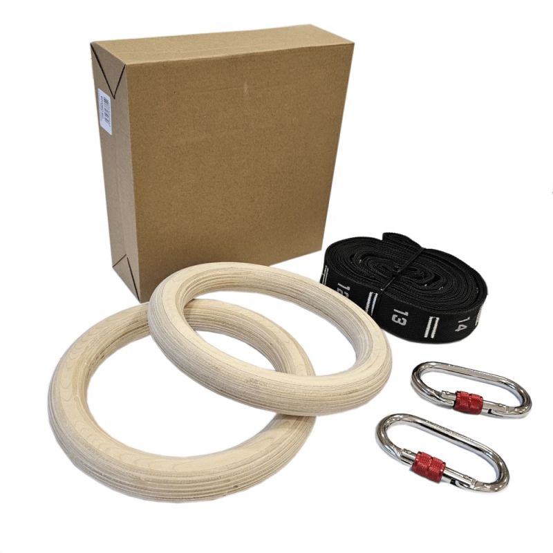 Medinių Gimnastikos Žiedų Rinkinys THOMS DR-GR002B