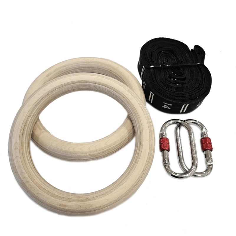 Medinių Gimnastikos Žiedų Rinkinys THOMS DR-GR002B