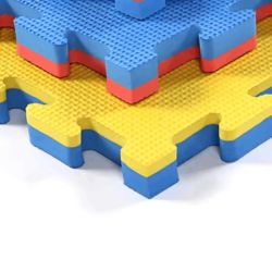 Grīdas segums Tatami Puzle 100x100x2cm Dzeltenzila 80kg-m3