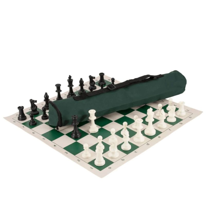 Šaha komplekts ar futrāļiem, karaliene 9,5 cm, dēlis 50x50