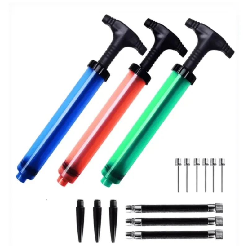 Sūknis bumbiņām Tomaz Sport ar šļūteni un uzgaļiem, 24 cm.