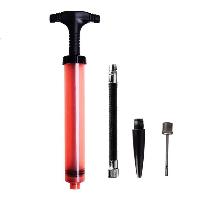 Sūknis bumbiņām Tomaz Sport ar šļūteni un uzgaļiem, 24 cm.