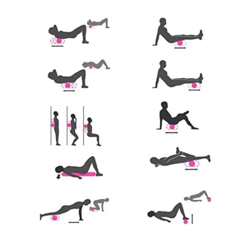 Masāžas Joga Roll THOMAS Putu Roll 33x13 cm. Melns