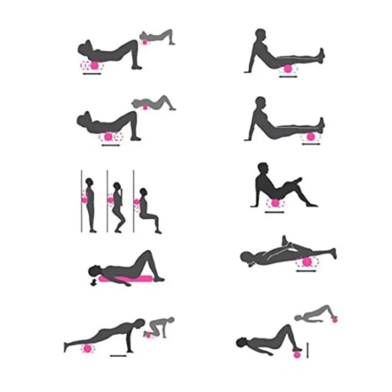 Masāžas Joga Roll THOMAS Putu Roll 33x13 cm. Melns