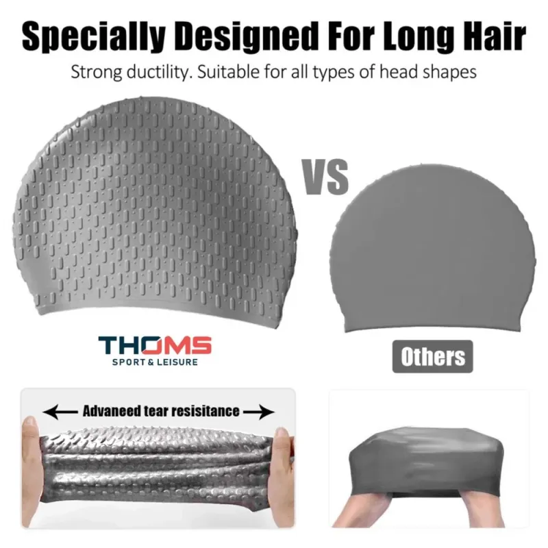 Silikona peldcepure THOMS SkyTrip Red, unisex