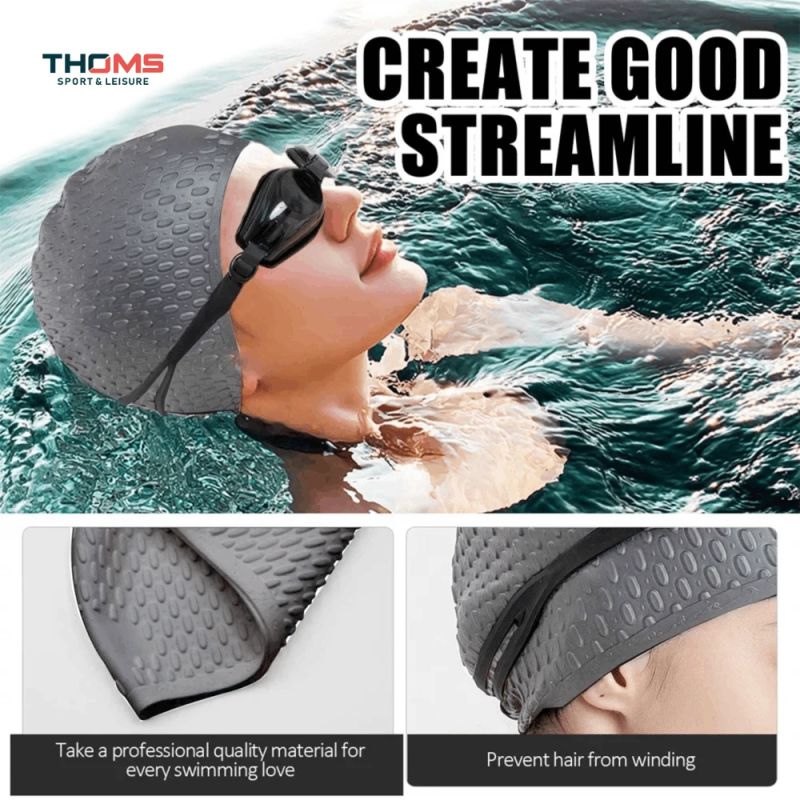 Silikona peldcepure THOMS SkyTrip Red, unisex