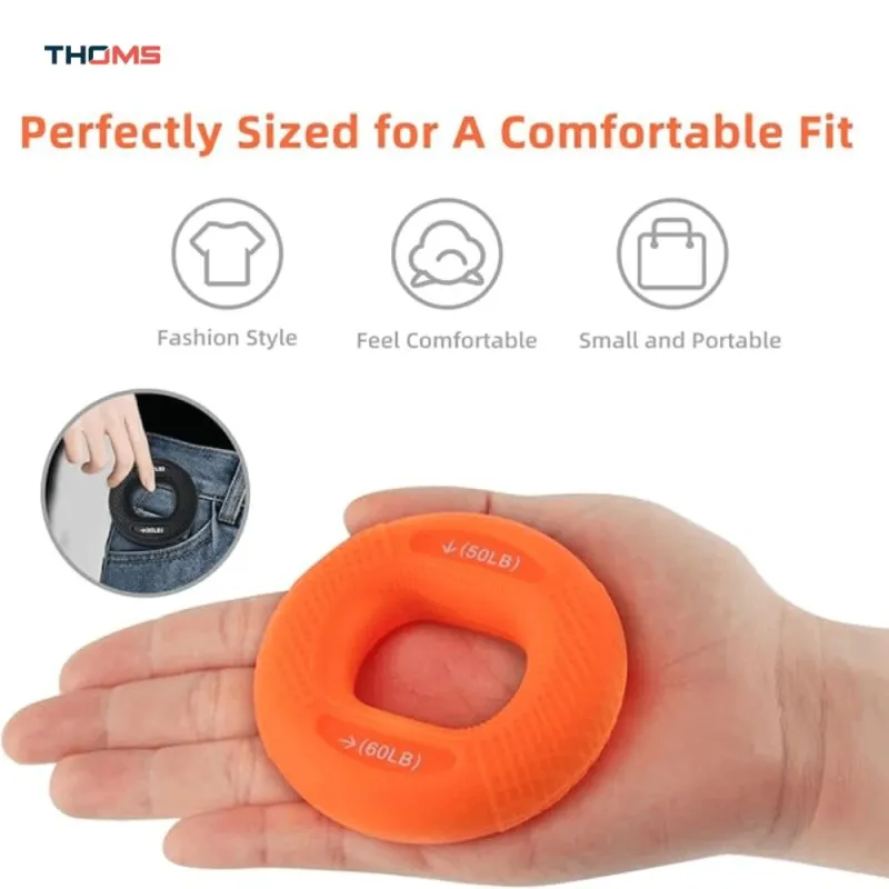 Silikona rokas trenažieris - Spander THOMS Strengthener 78 mm. 50-60 Lbs