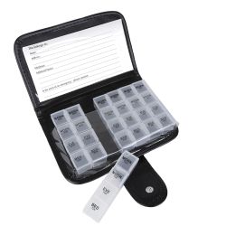 Nedēļas tablešu maciņš SUNVIAN tablešu maciņš PU āda