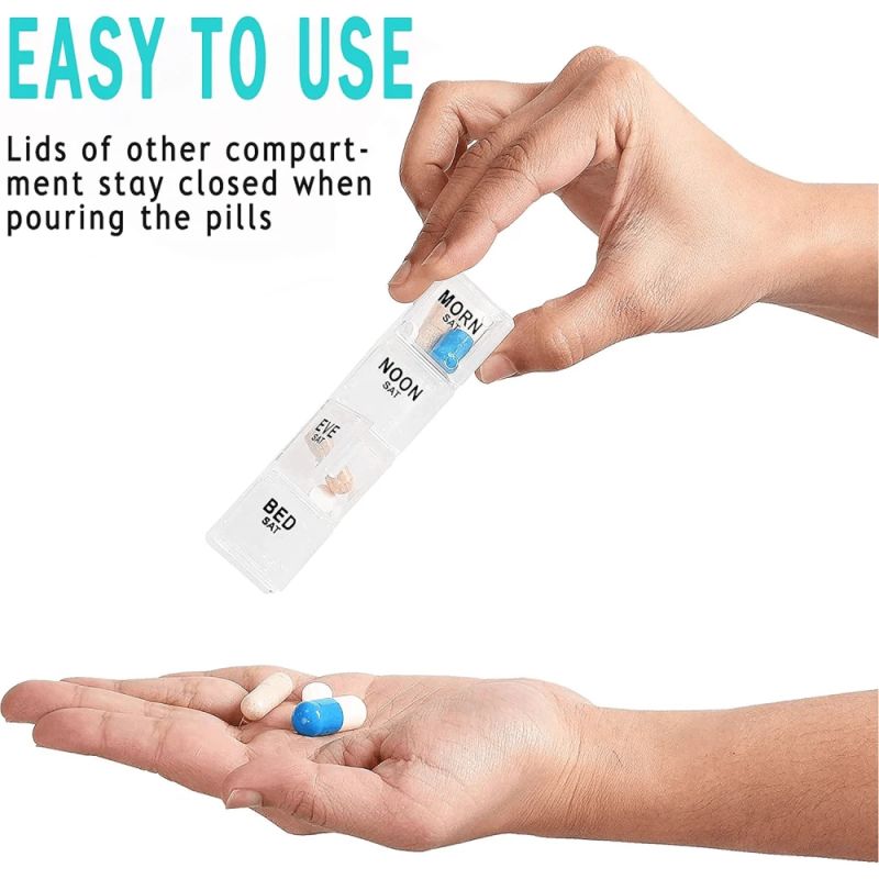 Nedēļas tablešu maciņš SUNVIAN tablešu maciņš PU āda