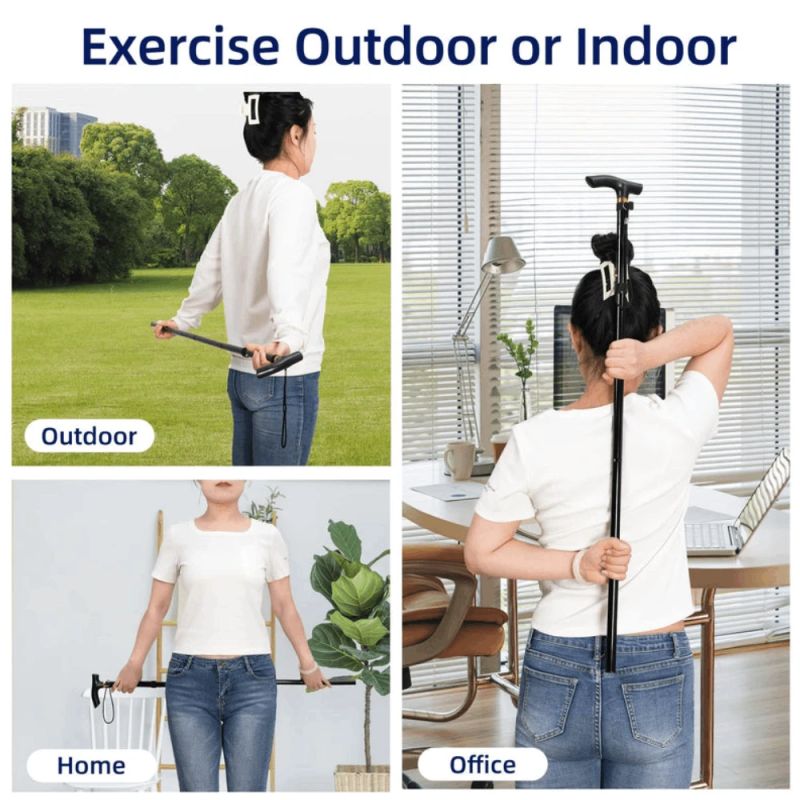 Salokāms alumīnija spieķis KASMAN Cane Brown, regulējams augstums