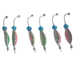 Корюшка риг 6 Овсянка Оранжевый-Зеленый-Желтый-Розовый-Фиолетовый