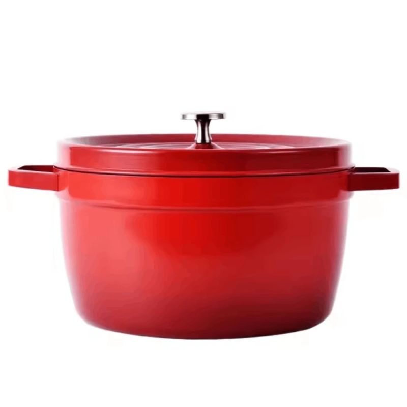 Enameled cast iron pot TETSU Stew 4,8 liters, Red, 26 cm.