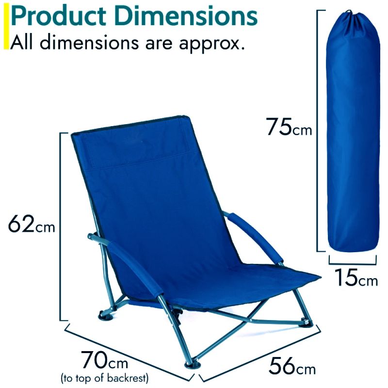 Pludmales krēsls THOMS Baltic, Karaliski zils