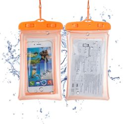 Ūdensizturīgs maciņš mobilajam tālrunim Midi, oranžs