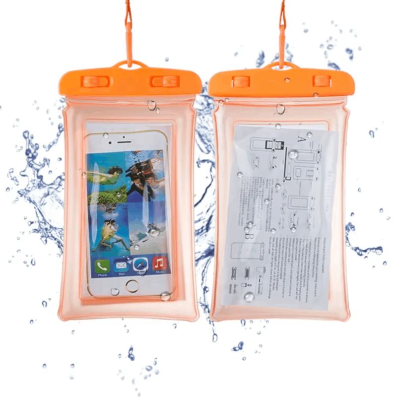 Ūdensizturīgs maciņš mobilajam tālrunim Midi, oranžs