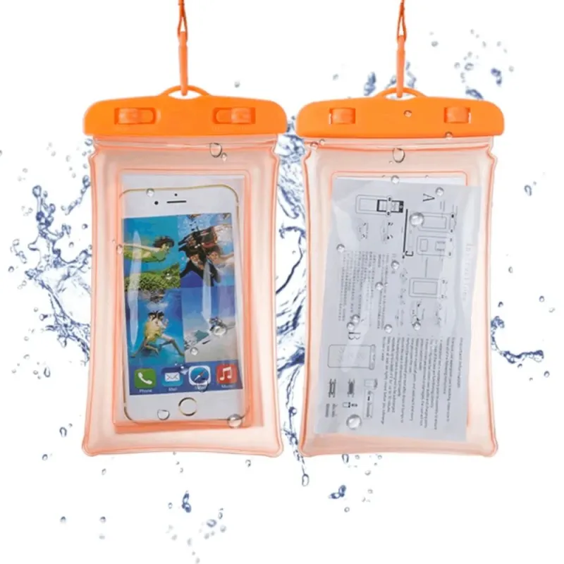 Ūdensizturīgs maciņš mobilajam tālrunim Midi, oranžs