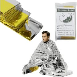 Izdzīvošanas sega avārijas situācijām, 160 x 210 cm, divas krāsas